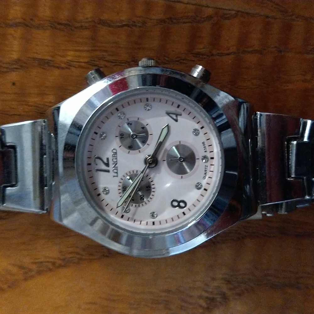 LongBo pink face watch